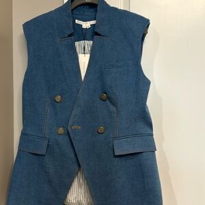Veronica Beard Denim Vest-10
